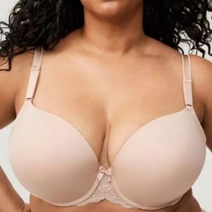 NWOT Torrid Curve Beige Pushup T-Shirt Bra 38D